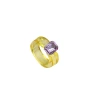 New jelly-colored diamond gemstone ring, sweet and colorful, cute and girlish resin bracelet ring set Item Picture